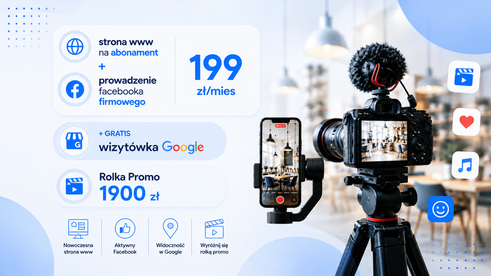 Nowoczesna strona internetowa wyświetlona na laptopie