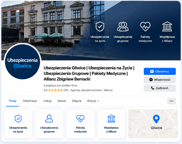 Przykład wizytówki Google dla lokalnej firmy